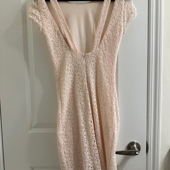 Zara Pink‎ Lace Dress XS - Picture 6 of 8